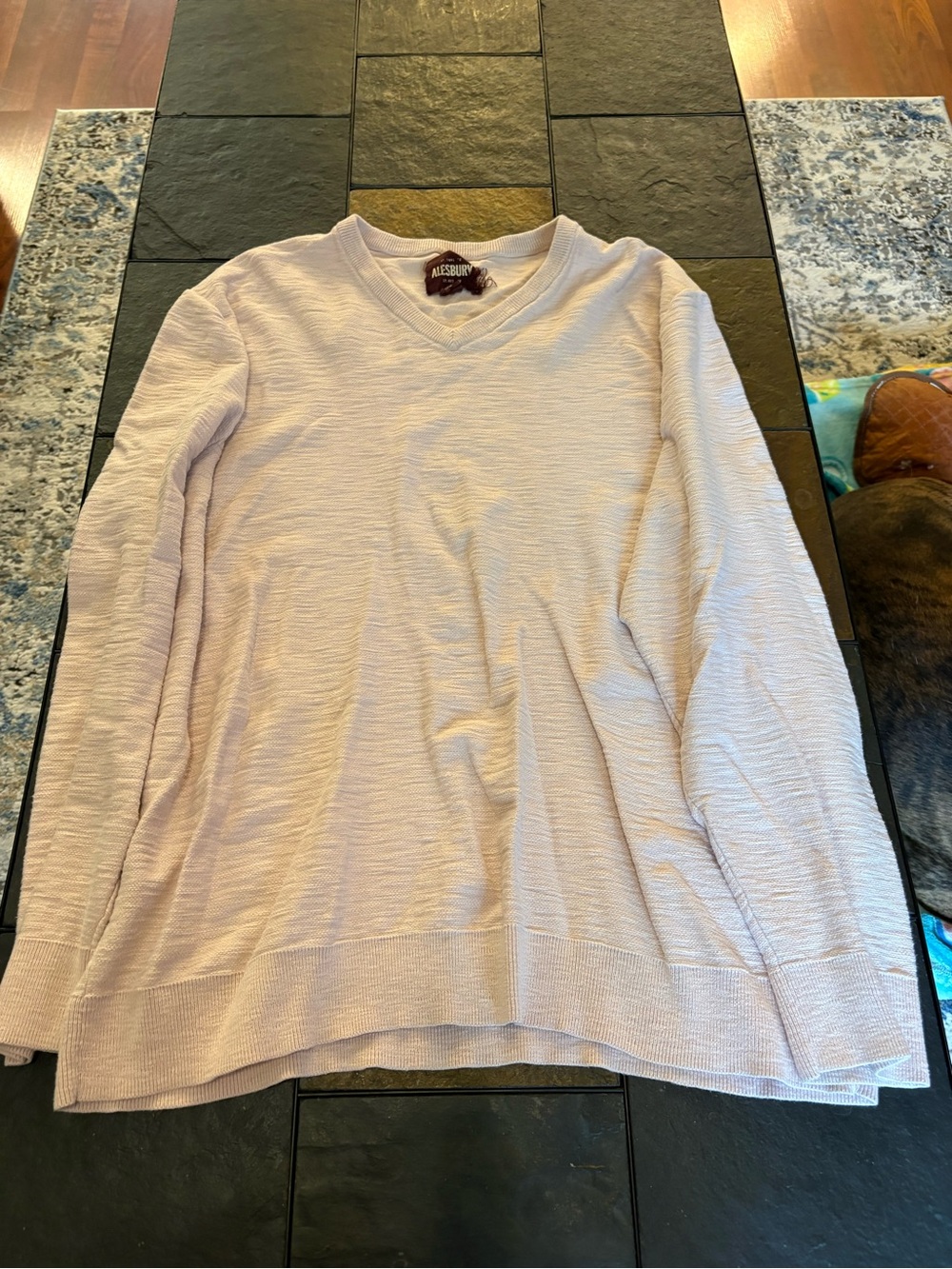 Alesbury Girls' Lightweight V-Neck Sweater - Light Pink